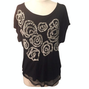 🌸 🌟 Stunning Free People Black Embroidered Top - Size XS 🌟 🌸